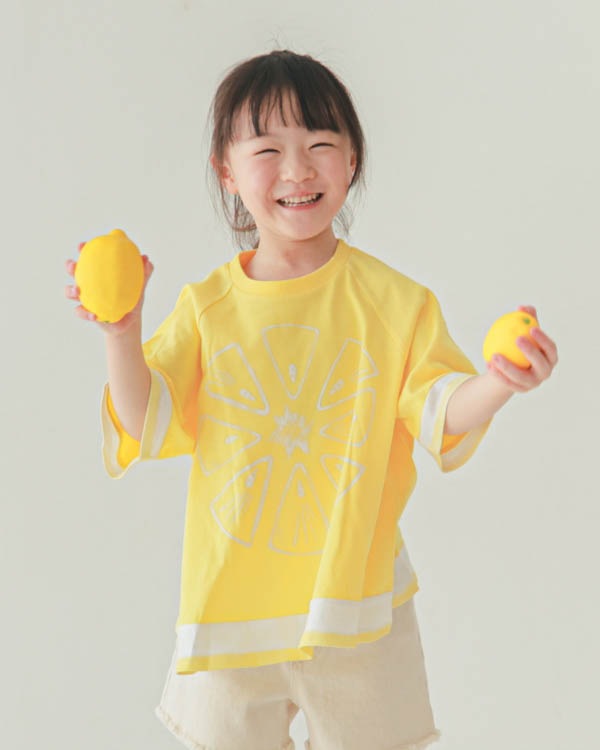 【ニコフラート】フルーツなりきり Tシャツ / イエロー