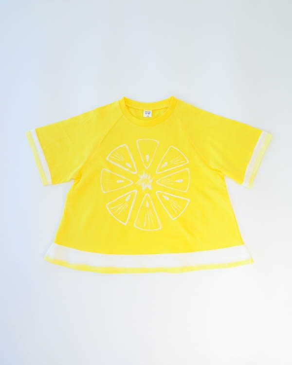 【ニコフラート】フルーツなりきり Tシャツ / イエロー