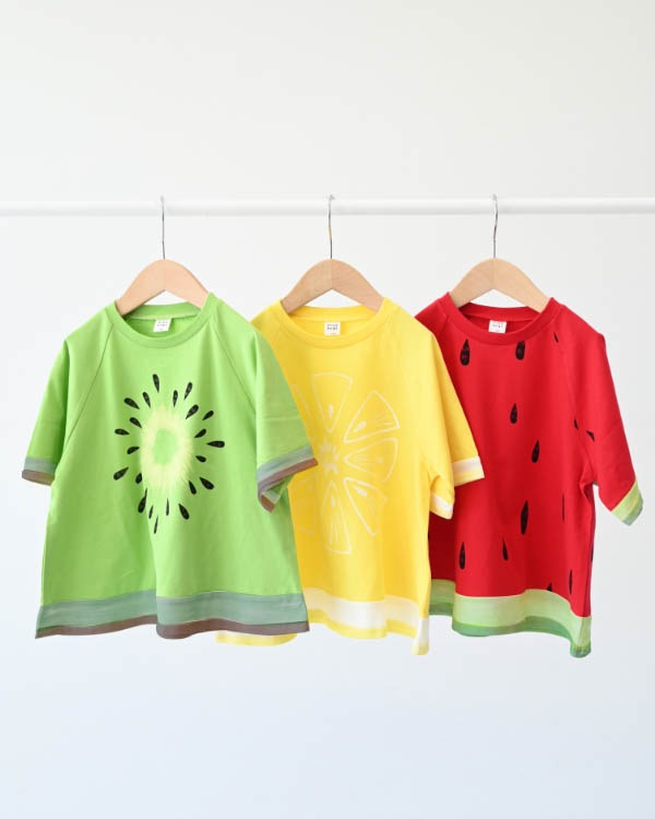 【ニコフラート】フルーツなりきり Tシャツ / イエロー