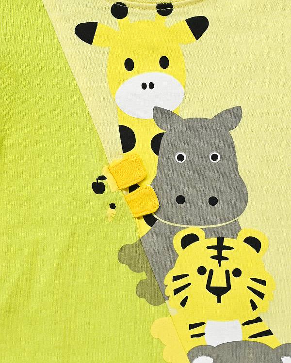 【チークルーム】アニマルズ Tシャツ / ライトグリーン