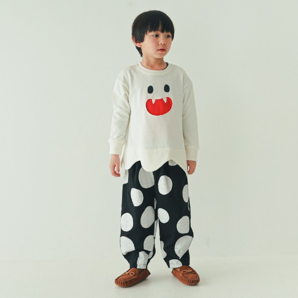 【25FW】ドット ロングパンツ / ブラック