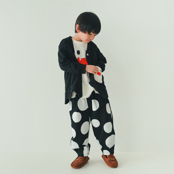 【25FW】ドット ロングパンツ / ブラック