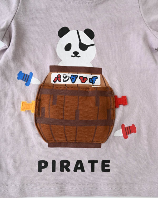 【チークルーム】パンダひげTシャツ / ラベンダー