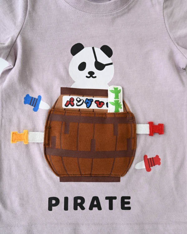 【チークルーム】パンダひげTシャツ / ラベンダー