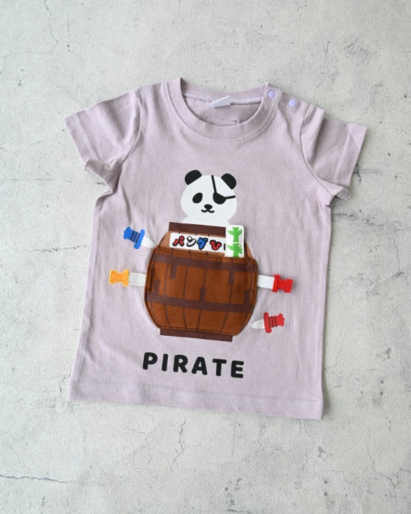 【チークルーム】パンダひげTシャツ / ラベンダー