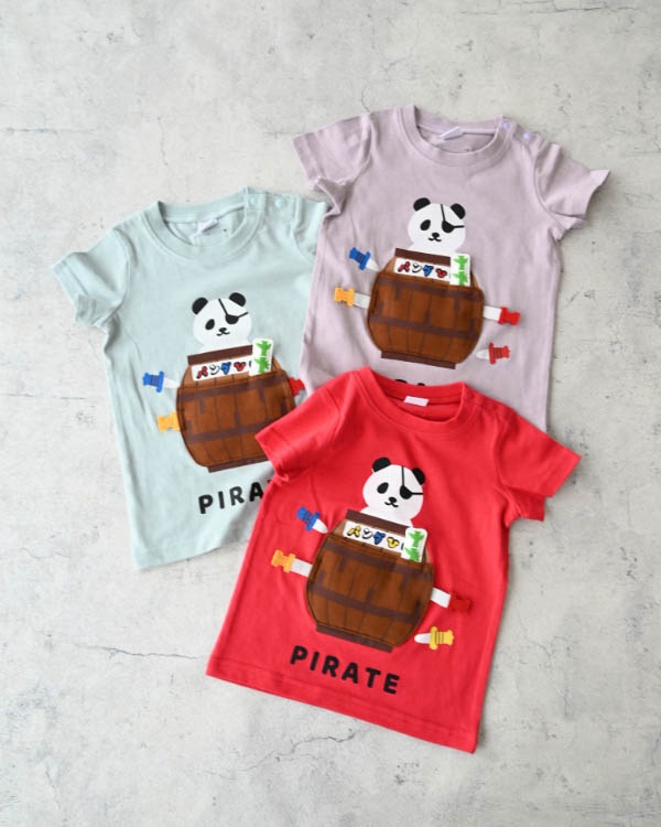 【チークルーム】パンダひげTシャツ / ラベンダー