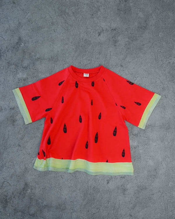 【ニコフラート】フルーツなりきり Tシャツ / レッド