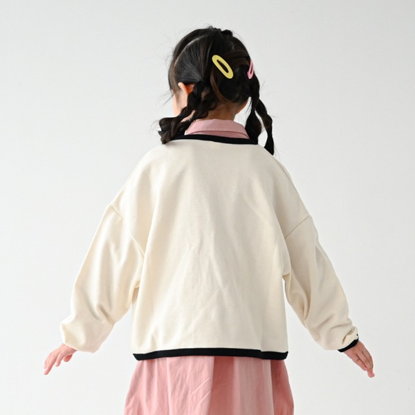 【25FW】配色 ドルマンカーディガン / アイボリー