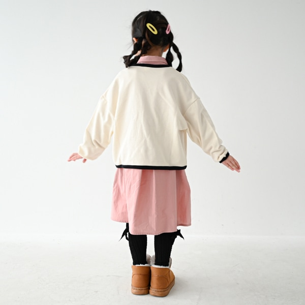 【25FW】配色 ドルマンカーディガン / アイボリー