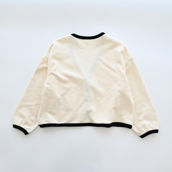 【25FW】配色 ドルマンカーディガン / アイボリー