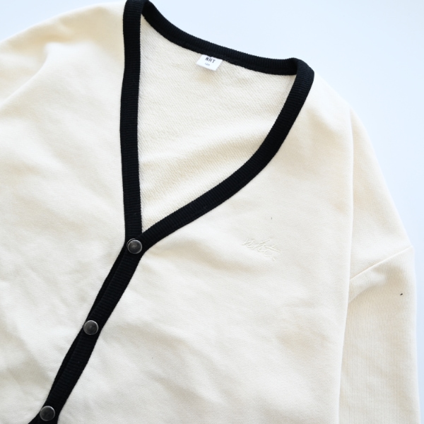 【25FW】配色 ドルマンカーディガン / アイボリー