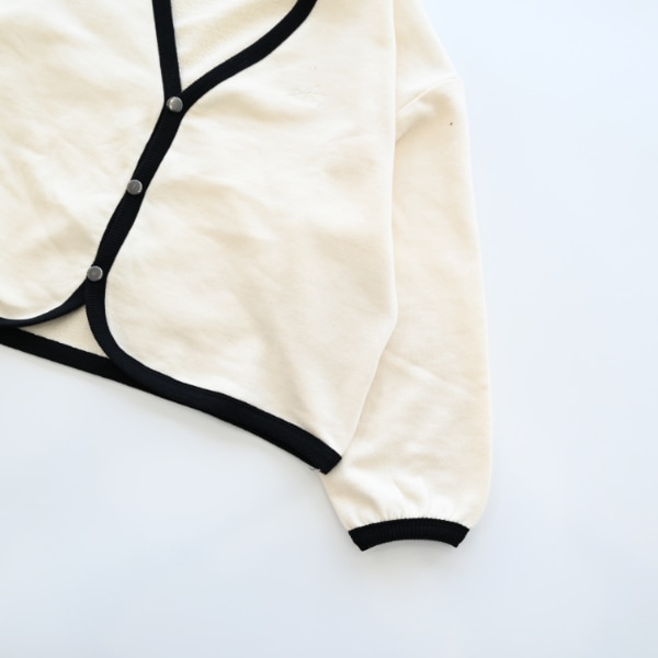 【25FW】配色 ドルマンカーディガン / アイボリー