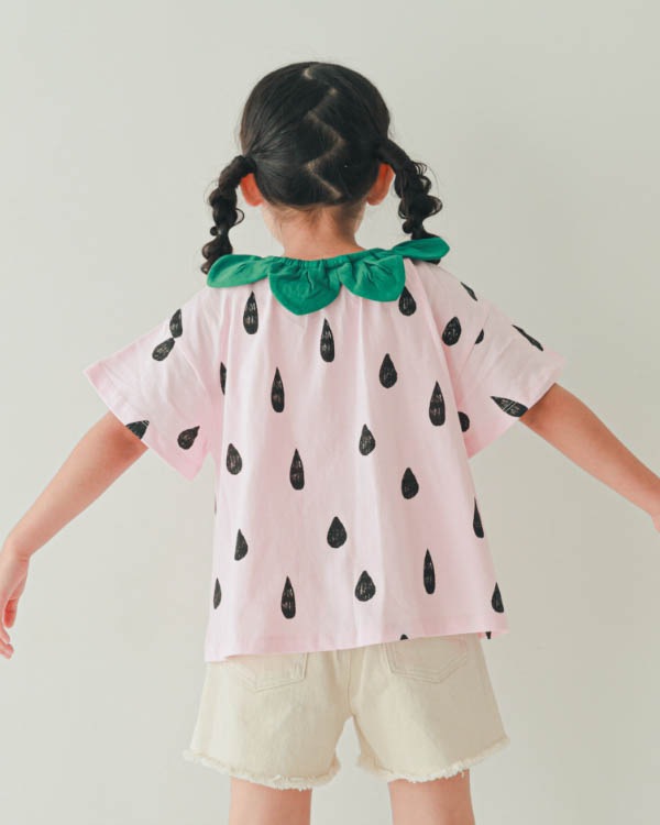 【ニコフラート】いちご・パインなりきり Tシャツ / ピンク