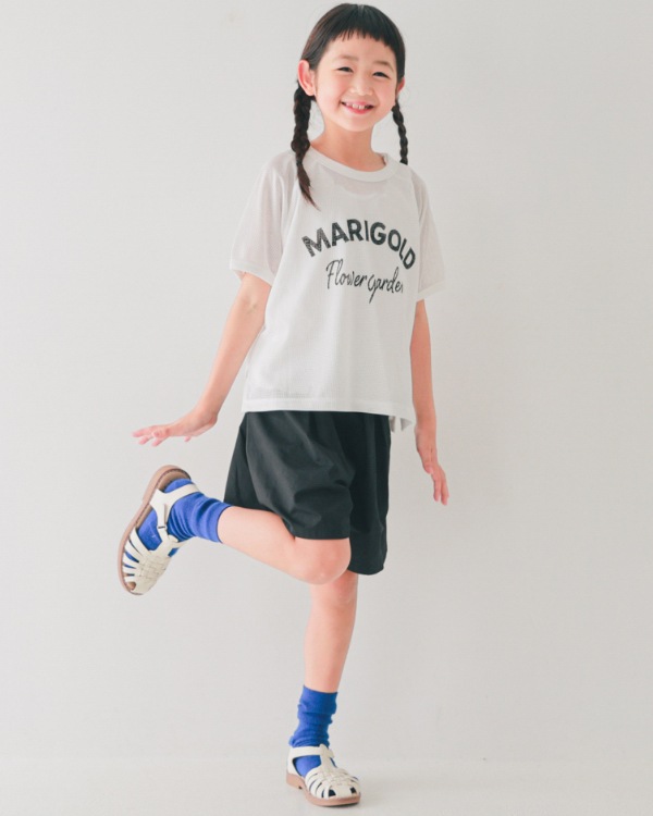 【エヌエイチティー】MARIGOLDメッシュ Tシャツ / オフホワイト