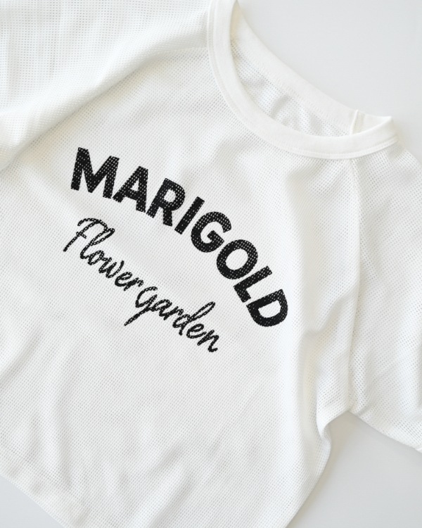 【エヌエイチティー】MARIGOLDメッシュ Tシャツ / オフホワイト