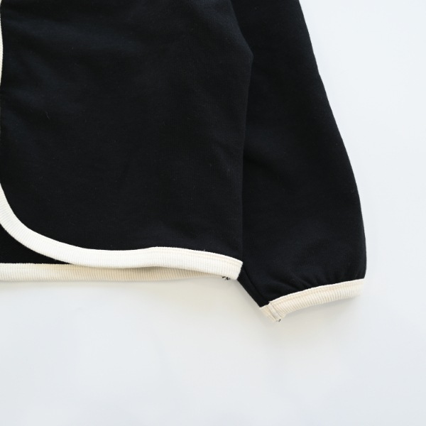 【25FW】配色 ドルマンカーディガン / ブラック