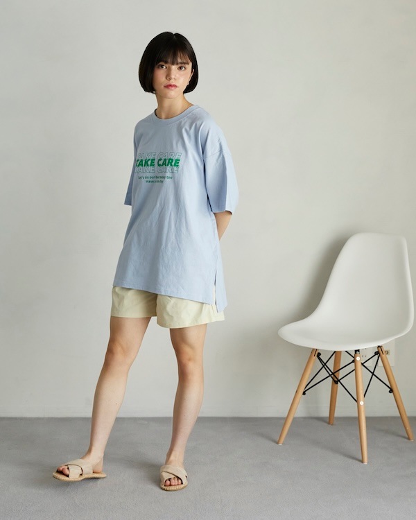 【アンディニー】TAKE CARE Tシャツ / サックス