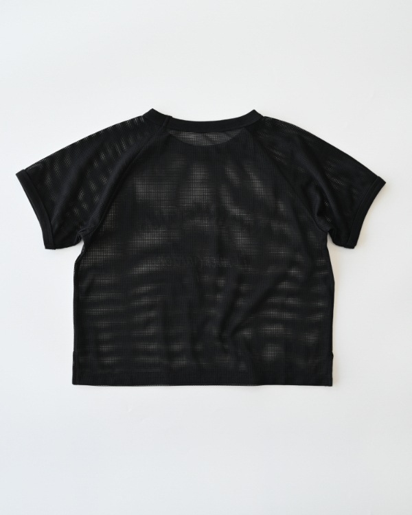 【エヌエイチティー】MARIGOLDメッシュ Tシャツ / ブラック