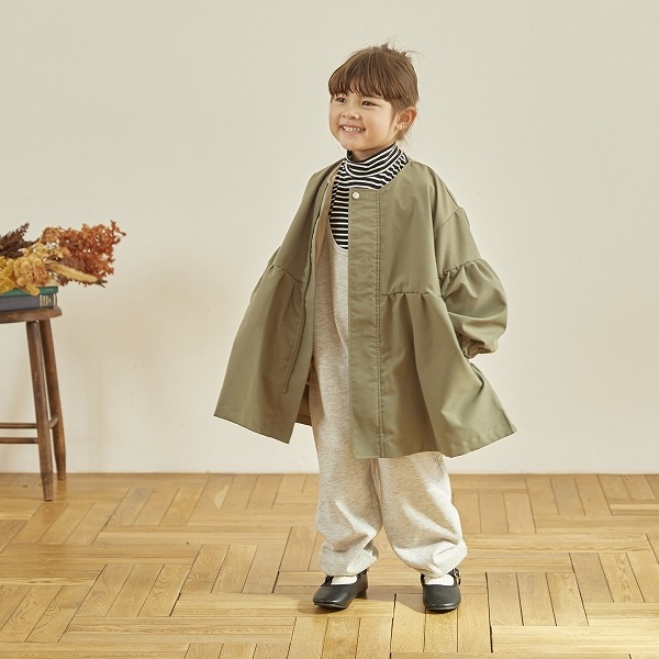 【25FW】ギャザーコート / カーキ