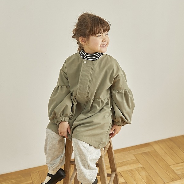 【25FW】ギャザーコート / カーキ