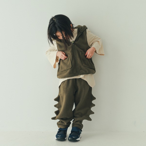 【25FW】トゲトゲ フリースロングパンツ / カーキ