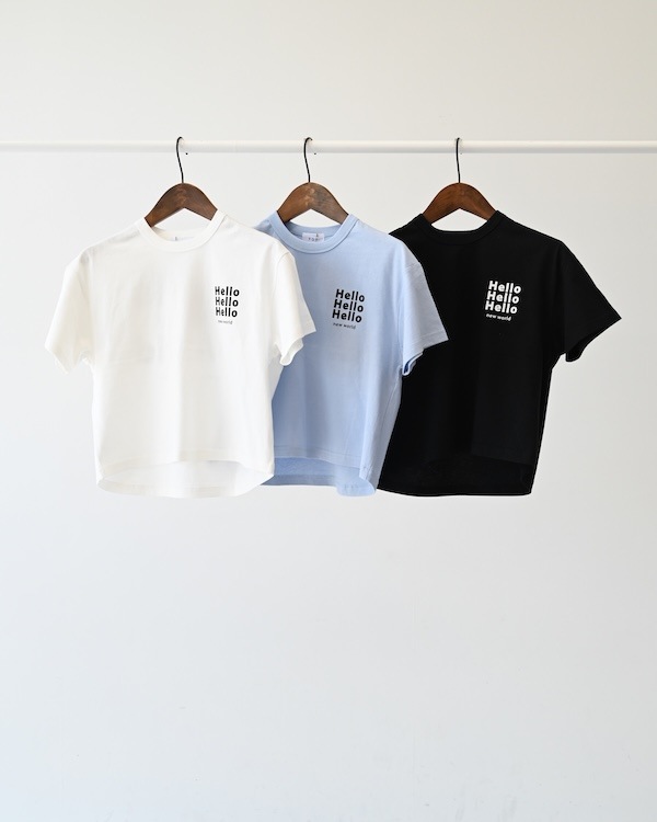 【フォブ】Hello Tシャツ / サックス