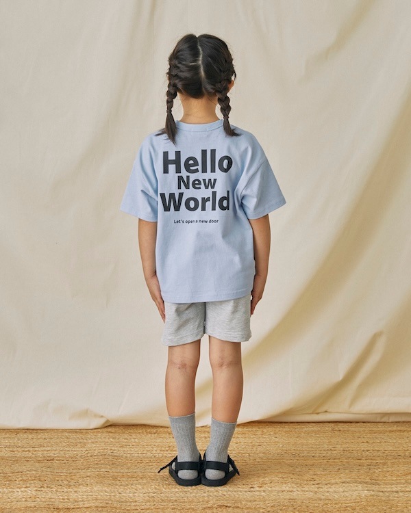 【フォブ】Hello Tシャツ / サックス