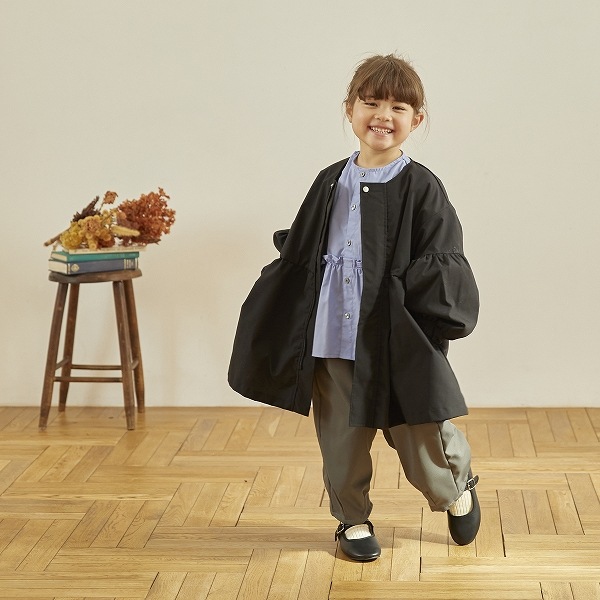 【25FW】ギャザーコート / ブラック