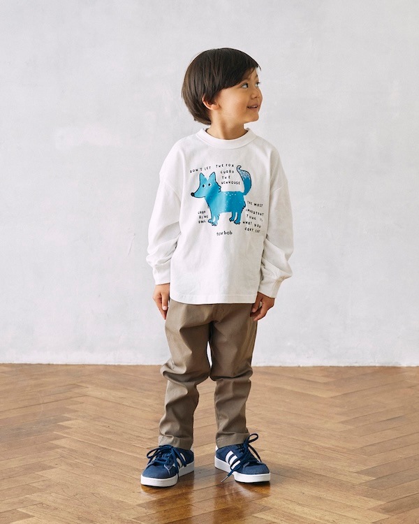 【26PS】F/B DOG L/S Tシャツ / ホワイト