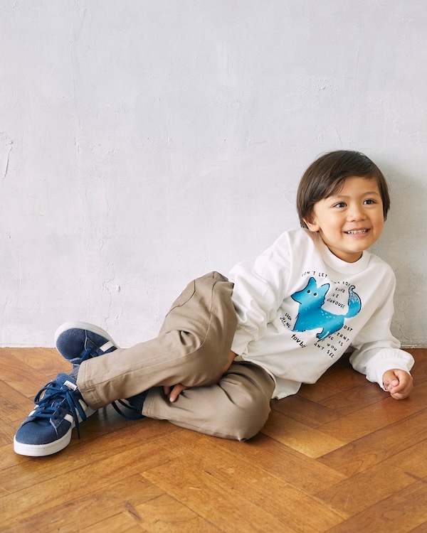 【26PS】F/B DOG L/S Tシャツ / ホワイト