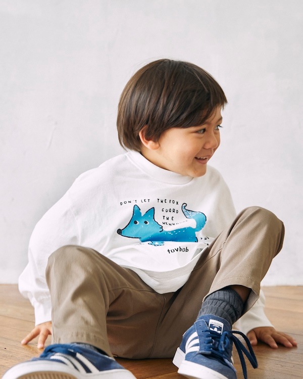 【26PS】F/B DOG L/S Tシャツ / ホワイト