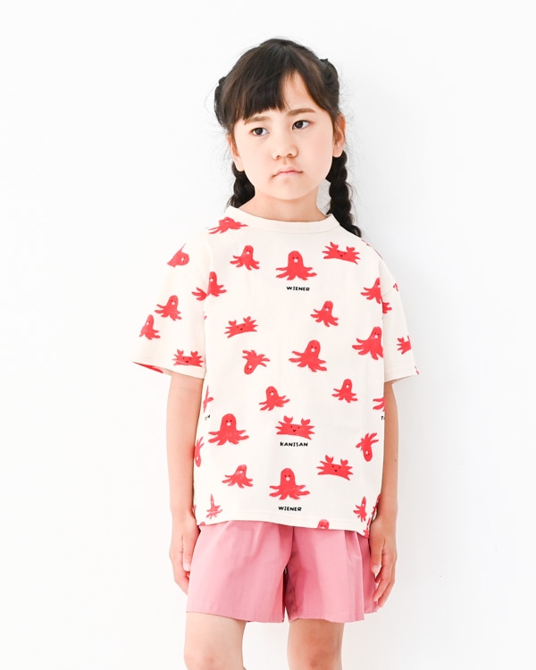 【ニコフラート】タコさんTシャツ / アイボリー