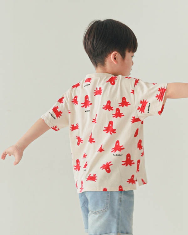 【ニコフラート】タコさんTシャツ / アイボリー