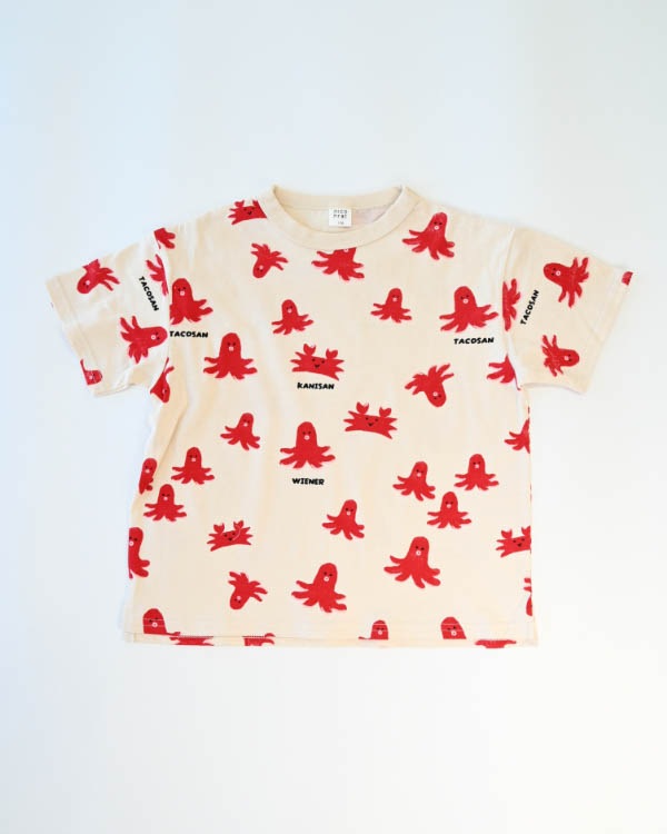 【ニコフラート】タコさんTシャツ / アイボリー