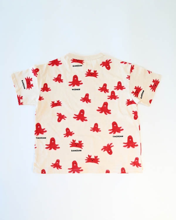 【ニコフラート】タコさんTシャツ / アイボリー