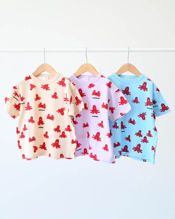 【ニコフラート】タコさんTシャツ / アイボリー