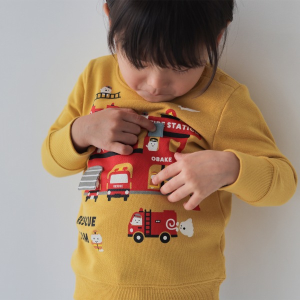 【25FW】おばけの消防車 トレーナー / マスタード