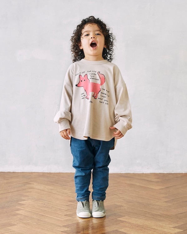 【26PS】F/B DOG L/S Tシャツ / サンド