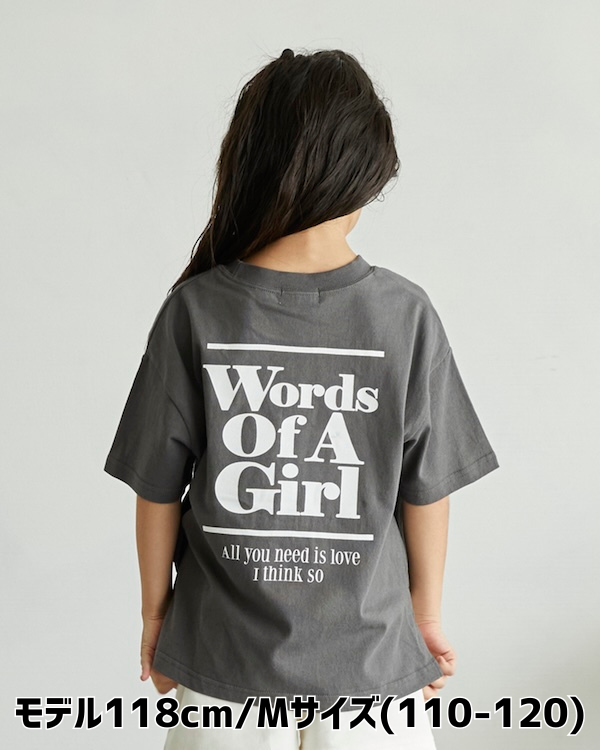 【アンディニー】Words of Tシャツ / チャコールグレー