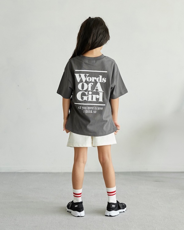 【アンディニー】Words of Tシャツ / チャコールグレー