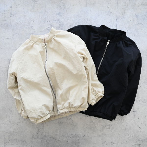 【25FW】ナイロン ギャザージャケット / アイボリー