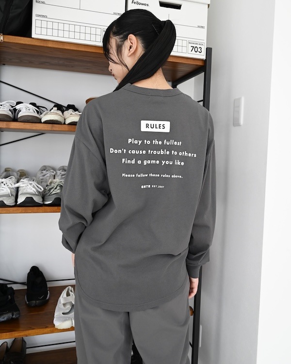 【ジェネレーター】AFTER L/S Tシャツ / チャコールグレー