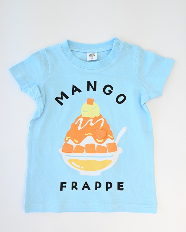【チークルーム】マンゴーかき氷 Tシャツ / サックス