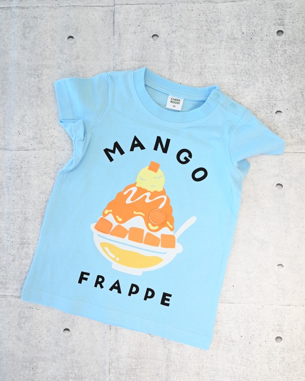 【チークルーム】マンゴーかき氷 Tシャツ / サックス
