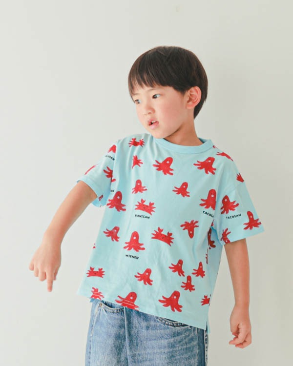 【ニコフラート】タコさんTシャツ / サックス