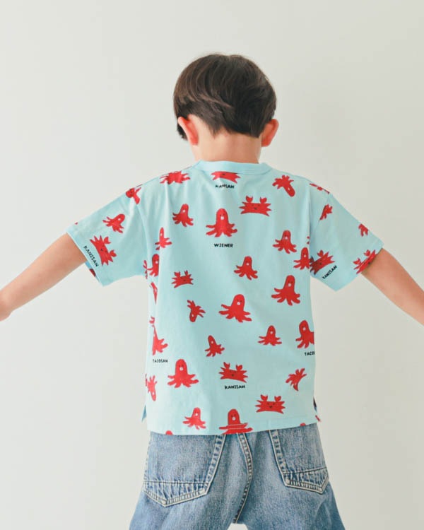 【ニコフラート】タコさんTシャツ / サックス