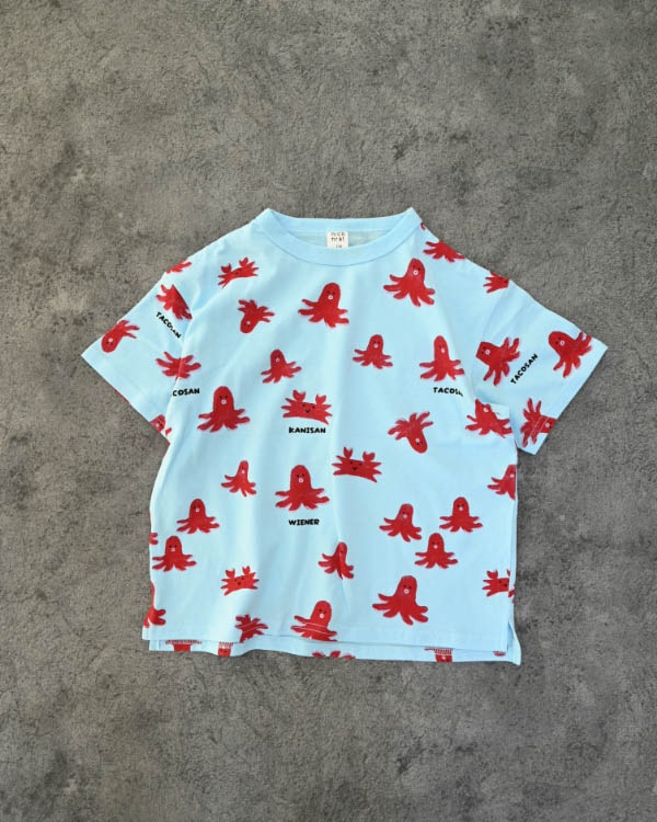 【ニコフラート】タコさんTシャツ / サックス