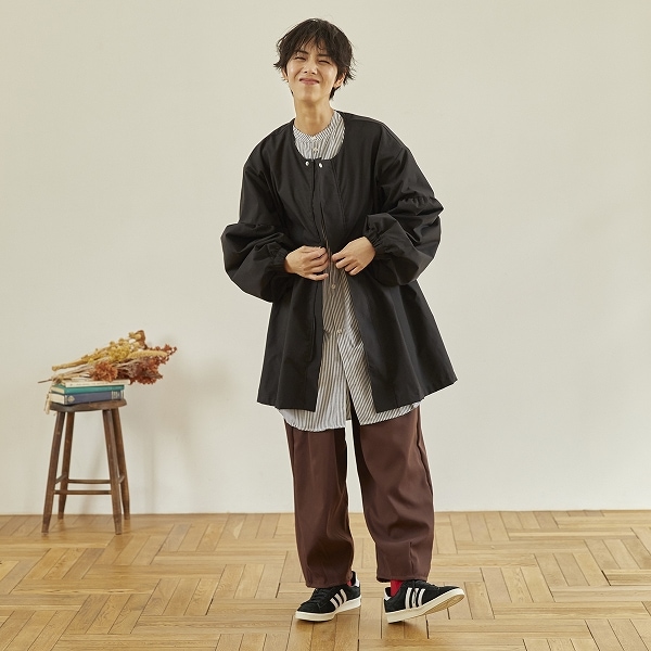 【25FW】ギャザーコート / ブラック
