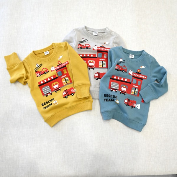 【25FW】おばけの消防車 トレーナー / グレー