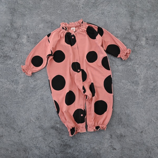 【25FW】アラカルト フリルロンパース / カメオブラウン